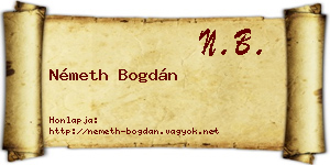 Németh Bogdán névjegykártya